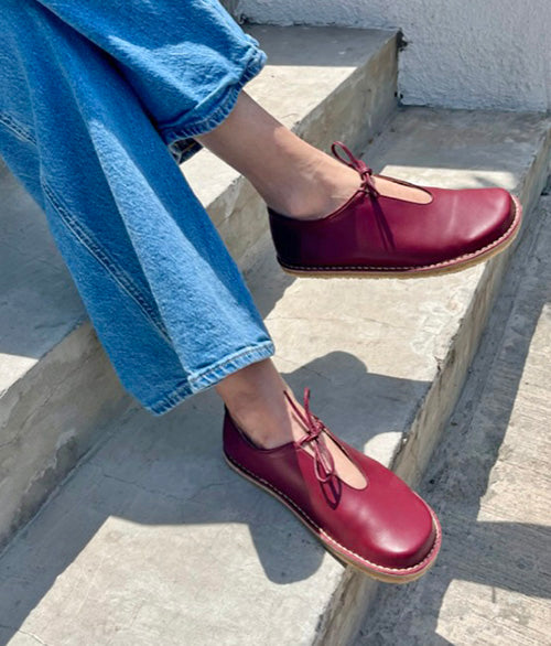 ZAPATO GARZA GUINDA MUJER