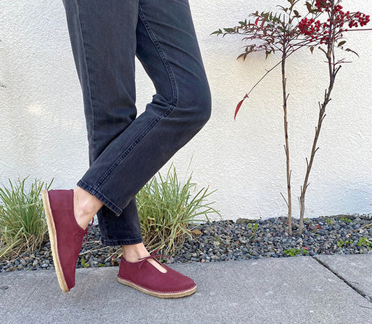 ZAPATO GARZA GUINDA MUJER