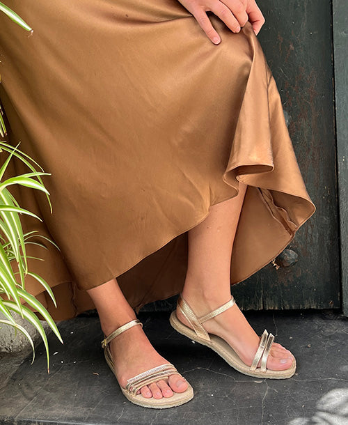 SANDALIA TAGUA DORADA MUJER