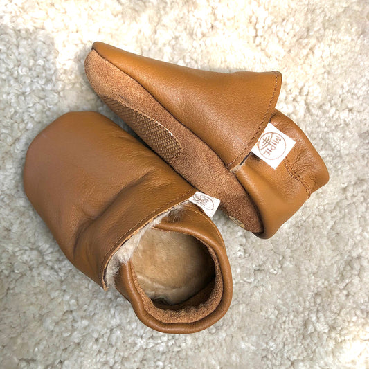 PANTUFLA MOCS CHIPORRO CAFÉ BEBÉ Y NIÑOS