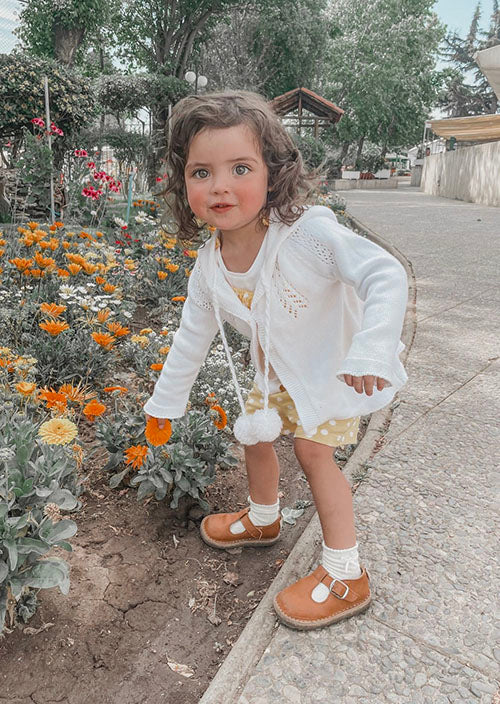 ZAPATO PUDÚ CARAMELO NIÑOS