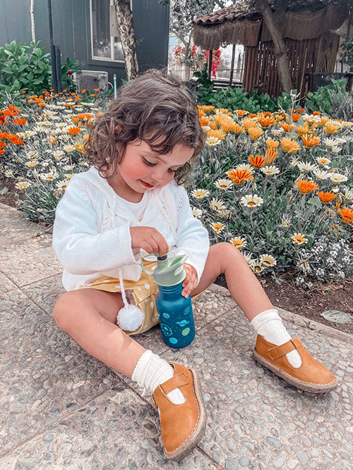 ZAPATO PUDÚ CARAMELO NIÑOS