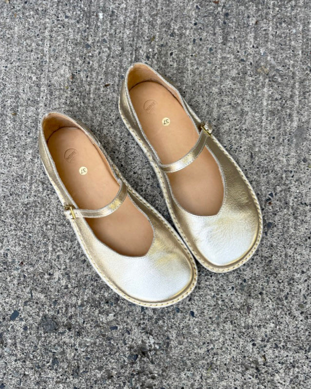 ZAPATO GOLONDRINA DORADA MUJER