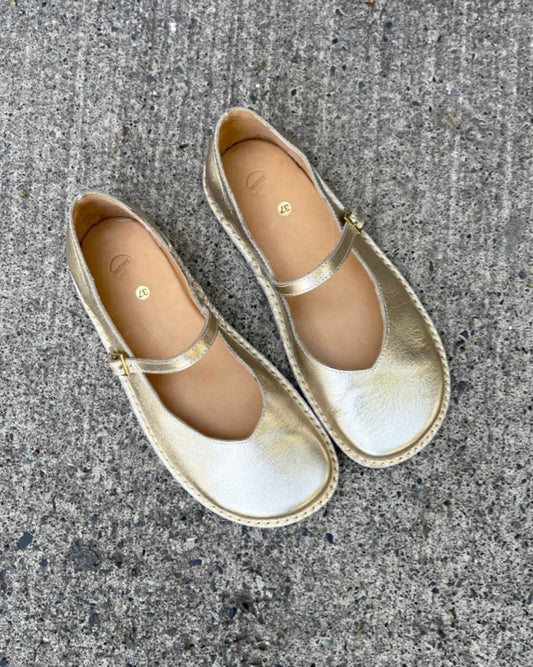 ZAPATO GOLONDRINA DORADA MUJER