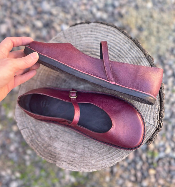 ZAPATO GOLONDRINA GUINDA MUJER