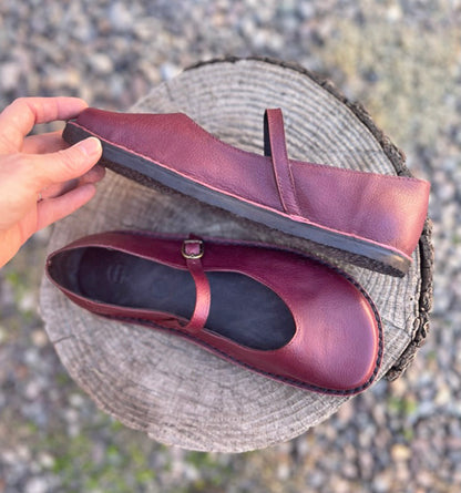 ZAPATO GOLONDRINA GUINDA MUJER