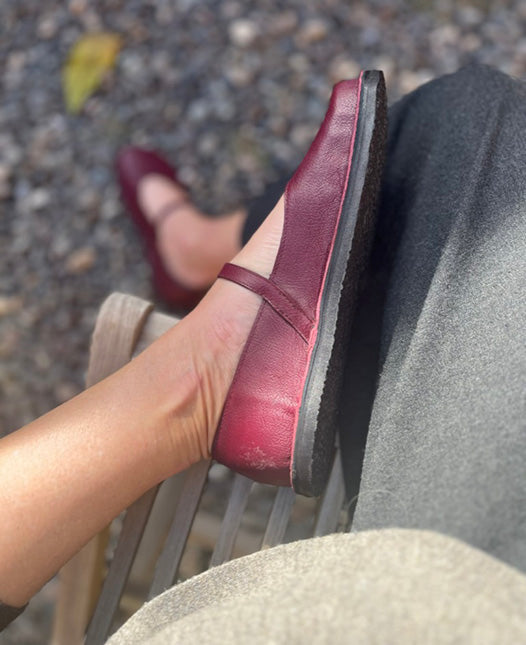 ZAPATO GOLONDRINA GUINDA MUJER