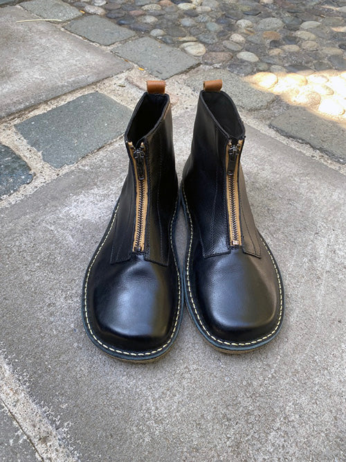 BOTIN BOA NEGRO - HORMA MINIMALISTA