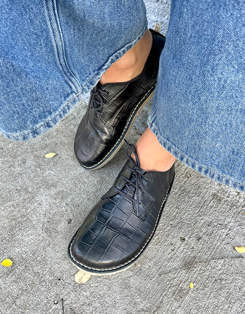 ZAPATO CASTOR NEGRO CROC MUJER