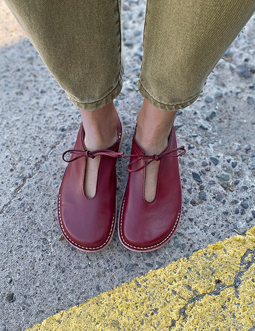 ZAPATO GARZA GUINDA MUJER