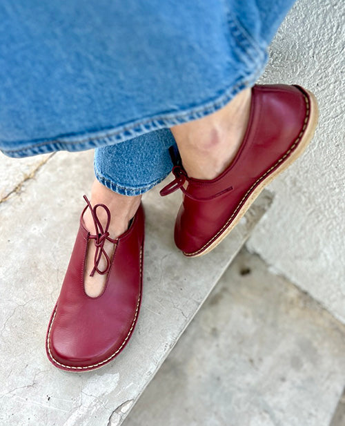 ZAPATO GARZA GUINDA MUJER