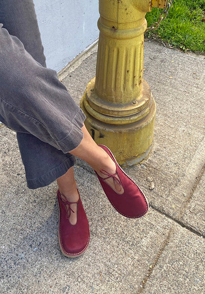 ZAPATO GARZA GUINDA MUJER